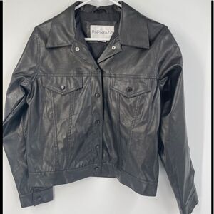 Paparazzi vegan leather biker jacket large